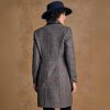 Isabella coat Grey windowpane model 2