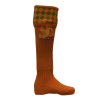 chessboard socks burnt orange 2