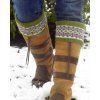 fairisle socks moss model