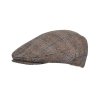 cragside flat cap brown beige check 1