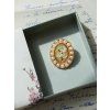 forget me not gold cameo brooch 2