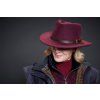Jack Murphy klobouk Boston Wool Felt Hat / Leather Band vínový