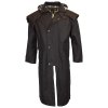 wax stockman cape coat black 1