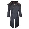 wax stockman cape coat navy 1