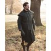 wax stockman cape coat olive model