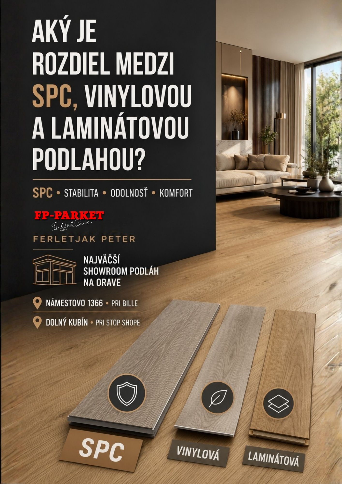 Laminátová, vinylová alebo SPC podlaha | FP-PARKET