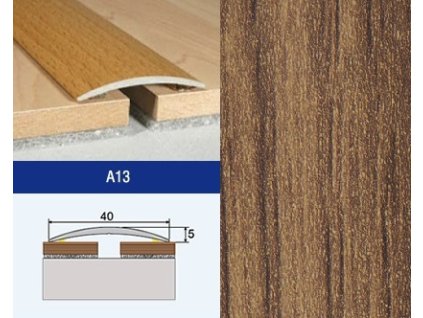 Podlahovy profil Effector A13 prechod nalepovaci 40 Orech Siena