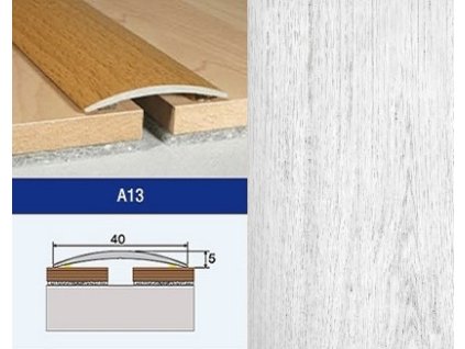Podlahovy profil Effector A13 prechod nalepovaci 40 Dub Vanilla