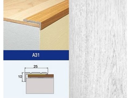 Podlahovy profil Effector A31 schod 25x10 Dub Vanilla