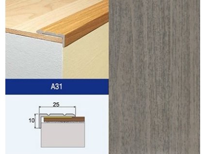 Podlahovy profil Effector A31 schod 25x10 Dub Verden