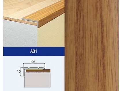 Podlahovy profil Effector A31 schod 25x10 Dub Jantarovy