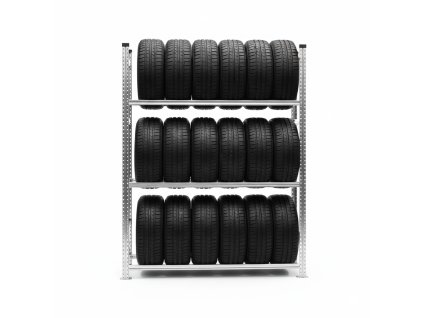 FP SYSTEMS – Regál na pneumatiky bez ráfku, 1972x900x500 mm, 3 police, základní