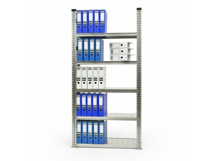 FP SYSTEMS – Archivní regál na šanony, 1972x900x600 mm, 5 polic, základní, pozink