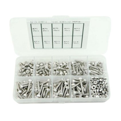 Sada šroubů a matek M3 (340 ks) - Imbus válcová hlava