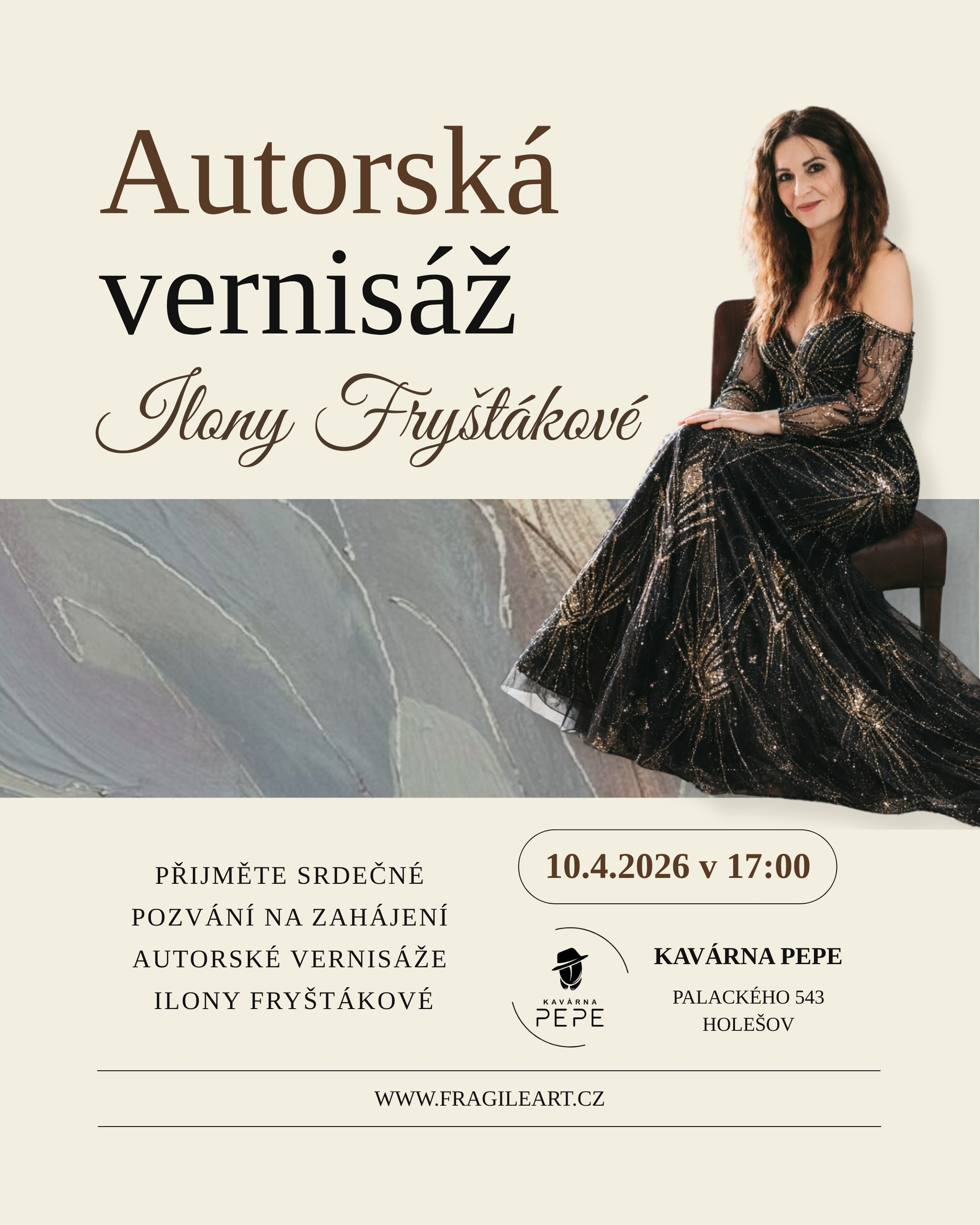 Pozvánka na výstavu Ilony Fryštákové