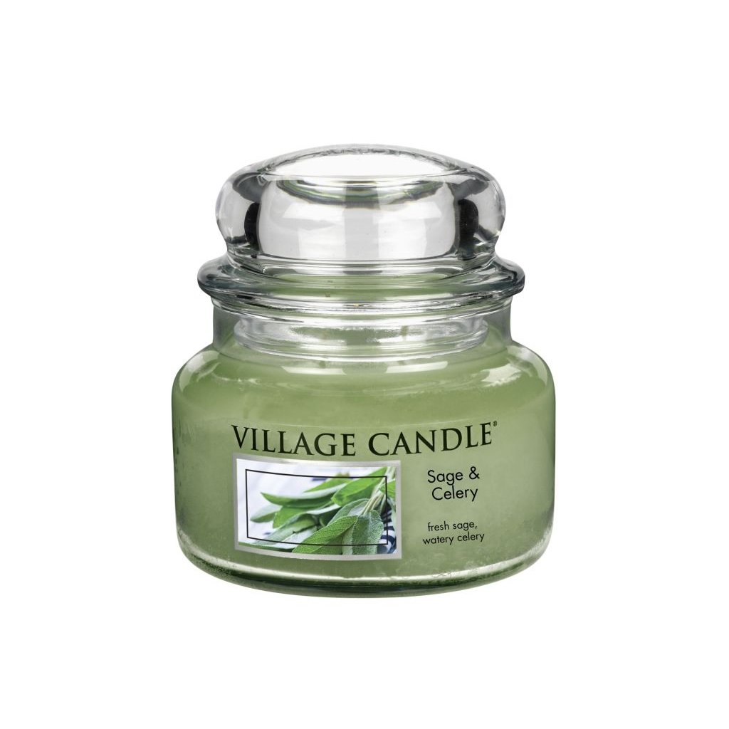 Village Candle Vonná svíčka ve skle, Svěží šalvěj - Sage Celery, malá