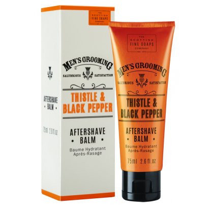 Scottish Fine Soaps Pánský balzám po holení - Černý pepř a ostropestřec, 75ml