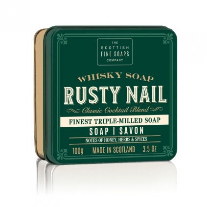 Mýdlo v plechu - Whisky Rusty Nail - Med a Bylinky, 100g