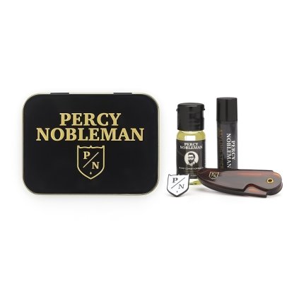 Percy Nobleman Pánská Cestovní sada na vousy, 4ks