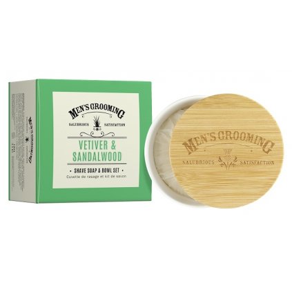 Scottish Fine Soaps Pánské Mýdlo na holení v dóze - Vetiver a Santalové dřevo, 100g