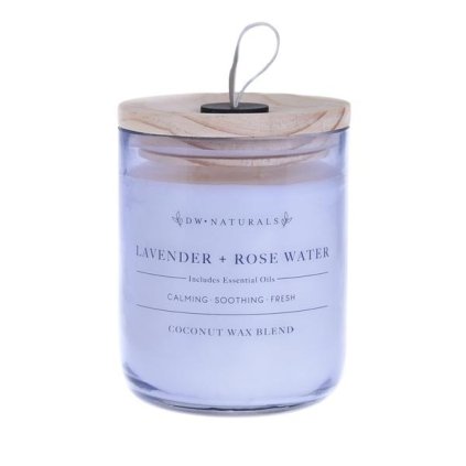 DW Home Vonná svíčka ve skle Lavender & Rose Water 15oz