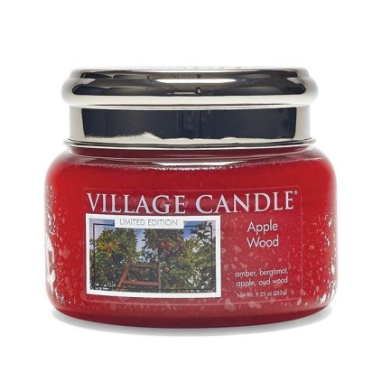 Village Candle Vonná svíčka ve skle, Jabloňové Dřevo - Apple Wood 11oz