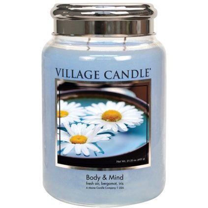 Village Candle Vonná svíčka ve skle - Body & Mind, 26oz