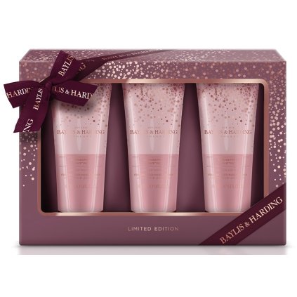 Baylis & Harding Sada krémů na ruce - Cranberry Martini - 3x50ml