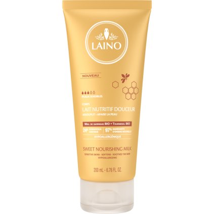 Laino Zjemňující vyživující tělové mléko - Med, 200ml