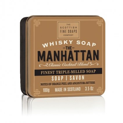 Mýdlo v plechu - Whisky Manhattan - Pomerančová kůra a Angostura,100g
