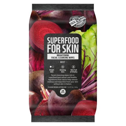 Superfood For Skin Čisticí ubrousky - Řepa, 145g