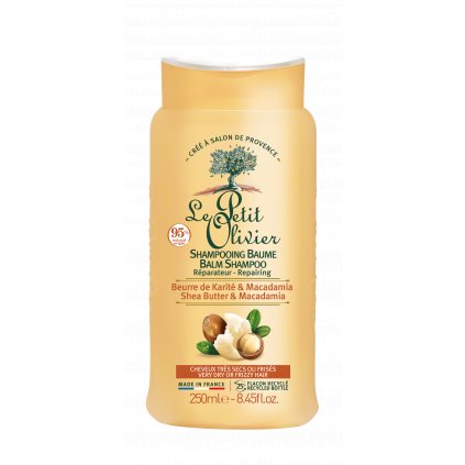 Obnovující šampón pro suché vlasy – Bambucké máslo a makadamový olej, 250