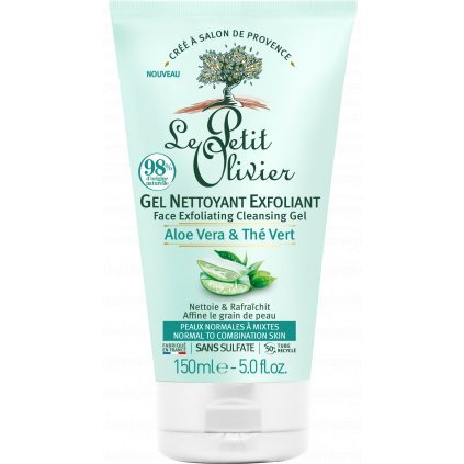 65292 le petit olivier exfoliacni cistici gel na plet aloe vera a zeleny caj 150ml