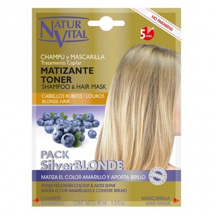 Natur Vital Šampon a maska na blond vlasy neutralizující žluté tóny, 40ml