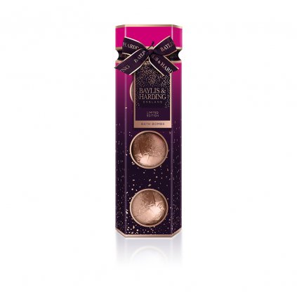 Baylis & Harding Sada 3 šumivých koulí do koupele - Fík & granátové jablko