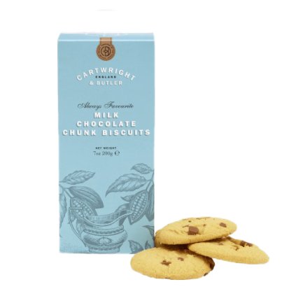 Milk Chocolate Chunk Biscuits  Sušenky s kousky mléčné čokolády, 200 g