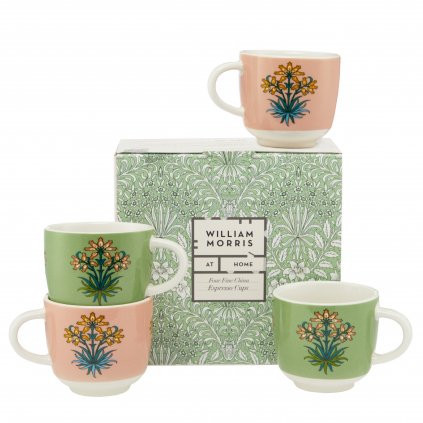 William Morris Useful & Beautiful  Porcelánové espresso šálky, 4 ks