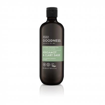Goodness Men - Bergamot & Šalvěj  Pánský sprchový gel, 500 ml