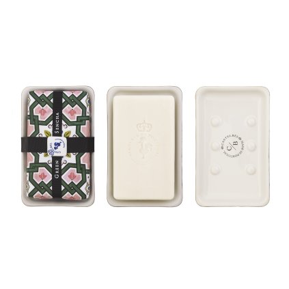 1 9141 CB Tile Collection Green Sencha 200g WSoap Dish 1 square