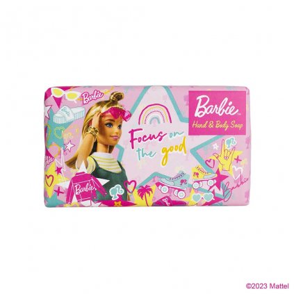 English Soap Company Tuhé mýdlo Barbie FOCUS ON THE GOOD - Vanilka & Broskev, 190g  English Soap Company