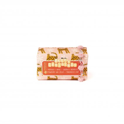 Tygříci - Jahody & Smetana  Tuhé mýdlo, 150 g