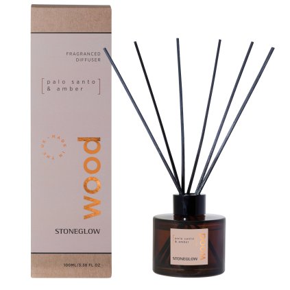 Wood - Palo Santo & Amber  Vonný difuzér, 100 ml