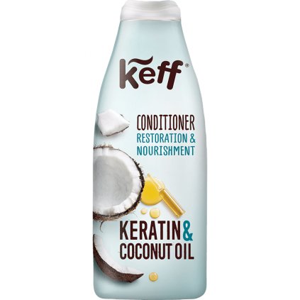 Kondicionér pro poškozené vlasy - Keratin & Kokosový olej, 500ml