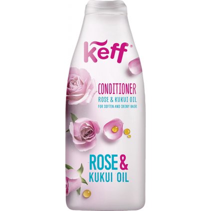 Keff Hydratační kondicionér na vlasy - Růže a Kukui olej, 500ml