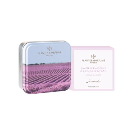 120150 Boite Metal Carrée Savon Lavande upr