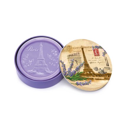Paris Eiffel  Tuhé mýdlo v kulaté plechovce, 100 g