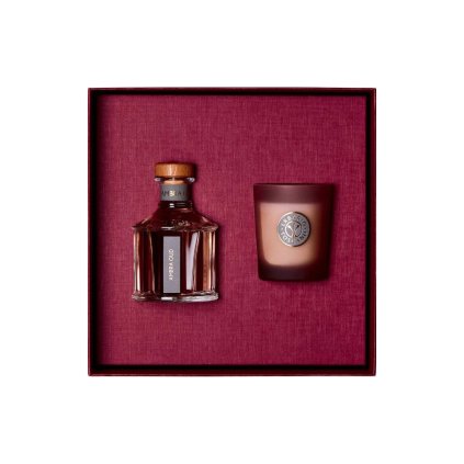 Ambra Oud  Dárková sada difuzér 250 ml + svíčka 70 g