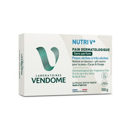 NUTRI V+ Pain Dermatologique Sans Parfum  Dermatologické mýdlo bez parfemace, 100 g