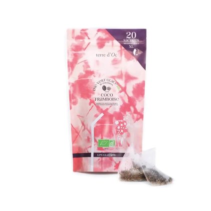 Coco & Framboise  BIO Rooibos & zelený ledový čaj, 20 čajových sáčků