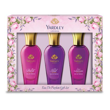 Sada 3 parfémovaných vod Yardley  s ovocno-květinovými vůněmi, 3 × 30 ml